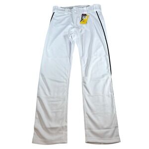 Easton Mako 2 Piped Baseball Pants Mens Large White Black A167101WHBKL New